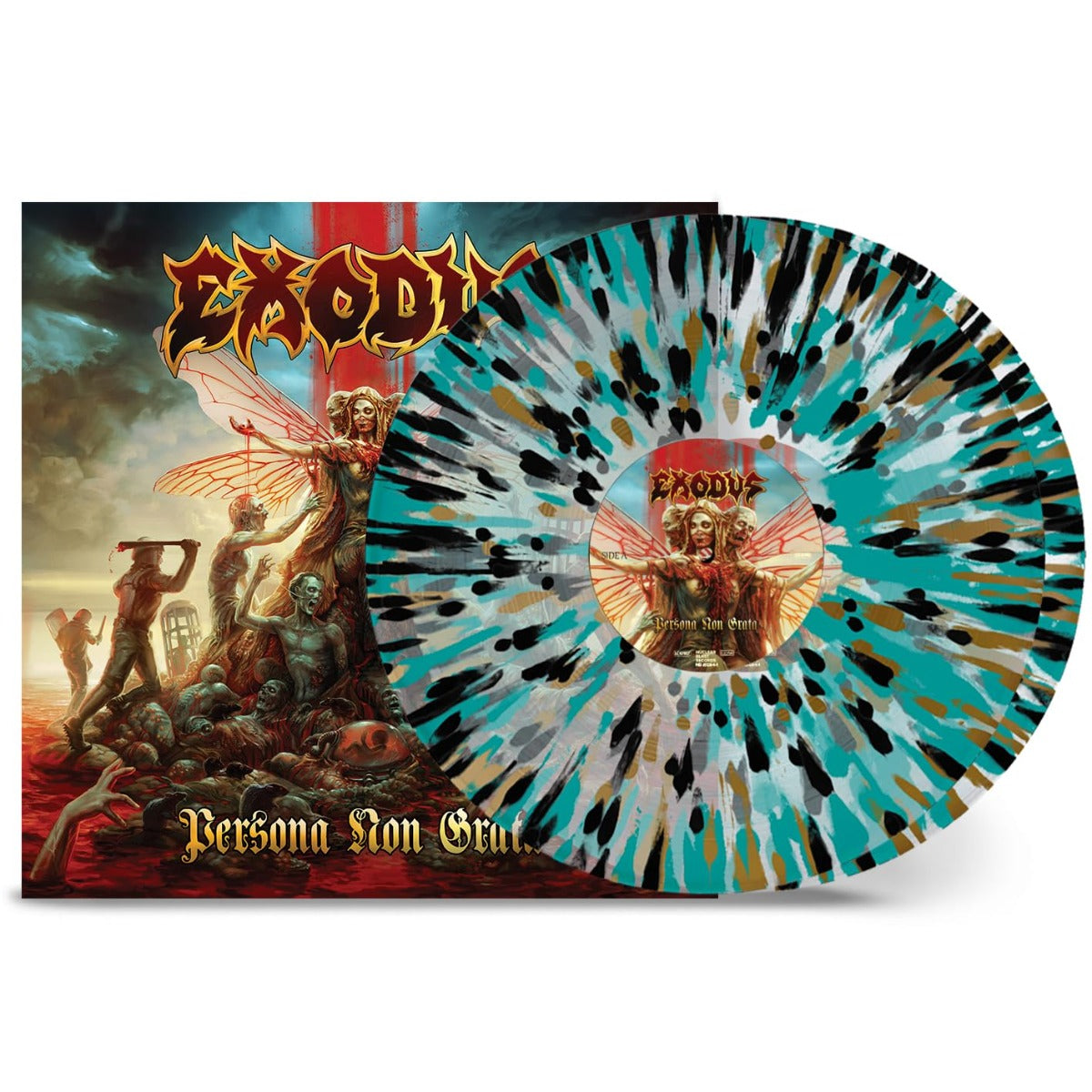 Exodus | Persona Non Grata (Clear W/ Gold & Black & Turquoise Splatter Colored Vinyl) (2 Lp's) | Vinyl