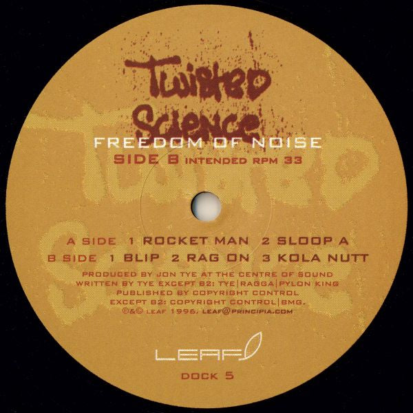 Twisted Science - Freedom Of Noise (2x12" EP) | Vinyl