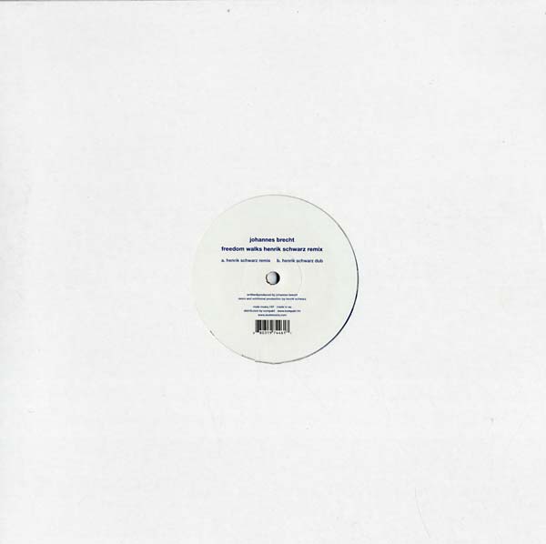 JOHANNES BRECHT - Freedom Walks Henrik Schwarz Remix | Vinyl