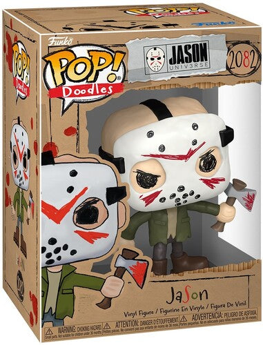 Friday the 13th - Funko POP! Movies: Friday the 13th: Jason (Doodles) (Vinyl Figure, Collectible) | Action Figure