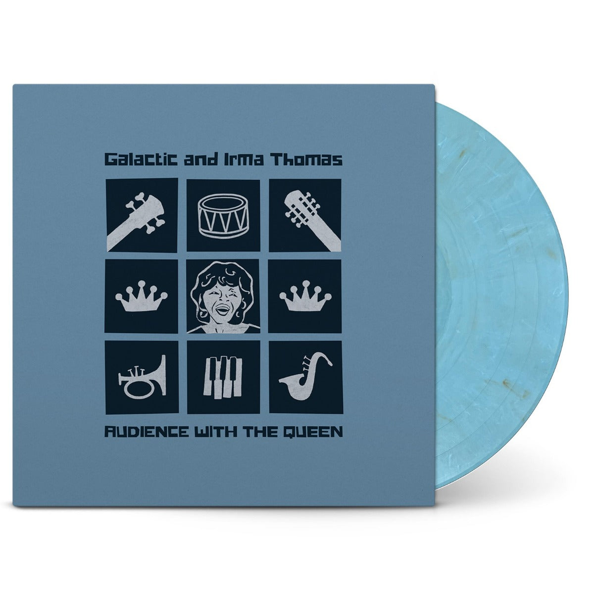 Galactic with Irma Thomas - Audience With The Queen (Indie Exclusive, Sky Blue and Gold Colored Vinyl) | Vinyl