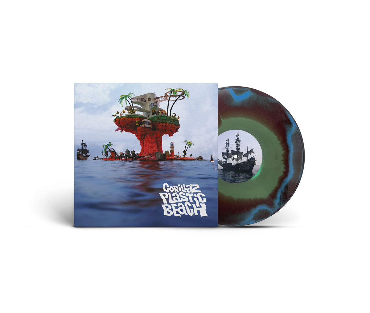 Gorillaz - Plastic Beach (Limited, Brick & Mortar Exclusive) [Half-Speed Mastered] [Blue, Green And Orange Vinyl] | Vinyl