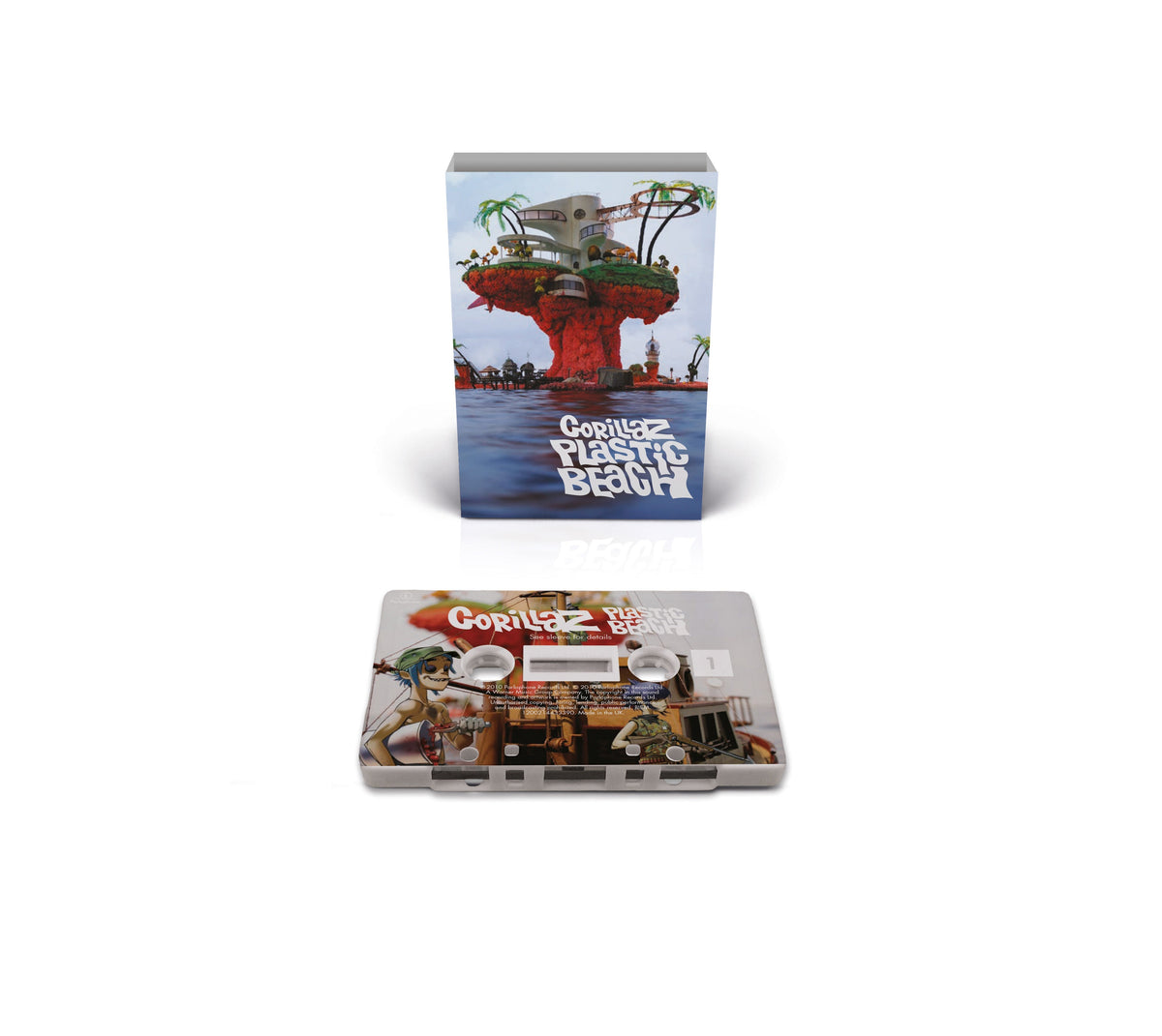 Gorillaz - Plastic Beach (Limited, Brick & Mortar Exclusive) [White Cassette With On Body Printing] | Cassette