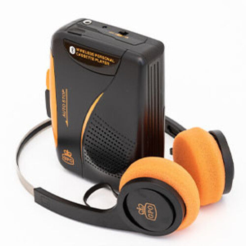 GPO - GPO Bluetooth Personal Cassette Player/Radio with Headphones (Bluetooth, Black) | Personal Cassette Player