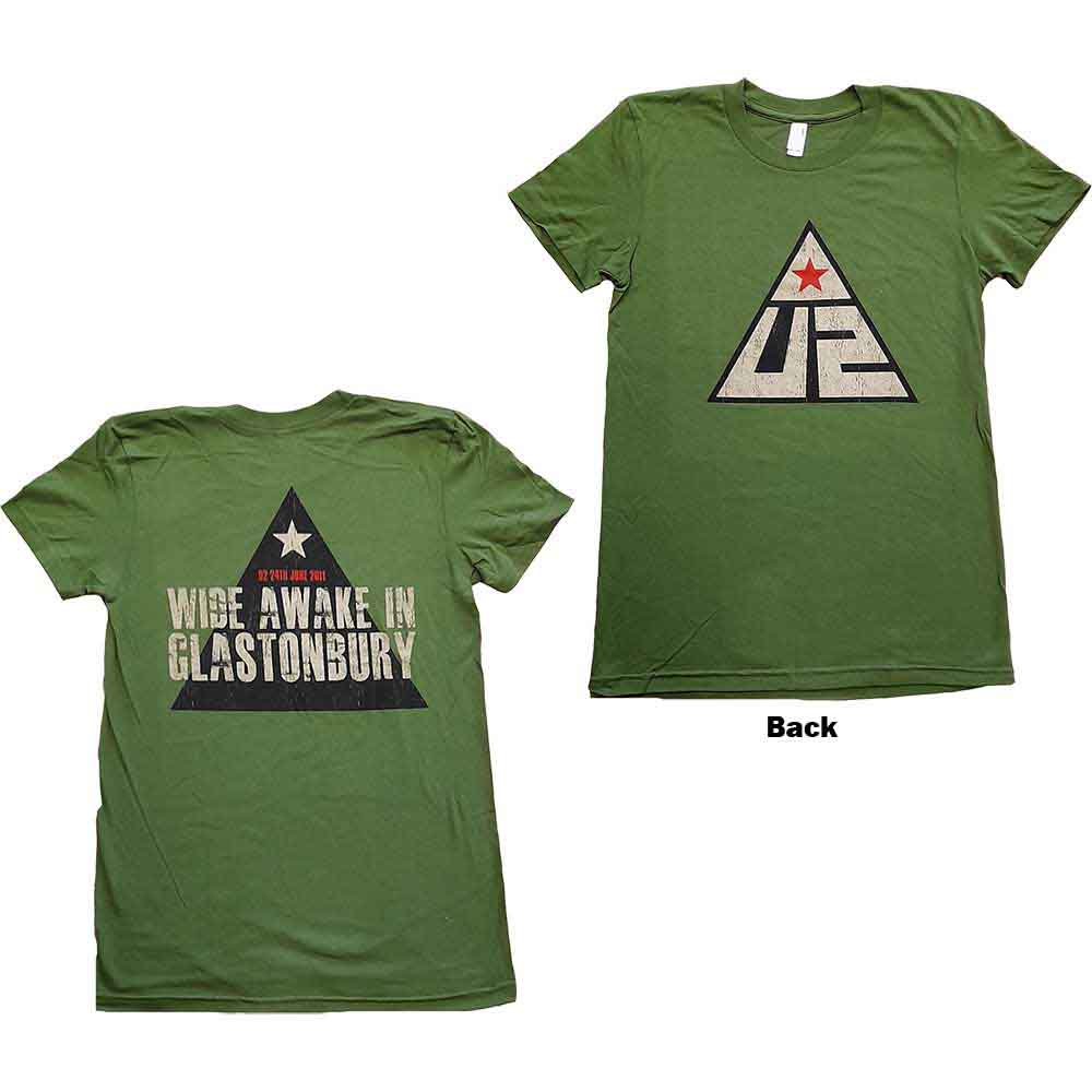 U2 - Glastonbury 2011 Pyramid Stage | T-Shirt Green