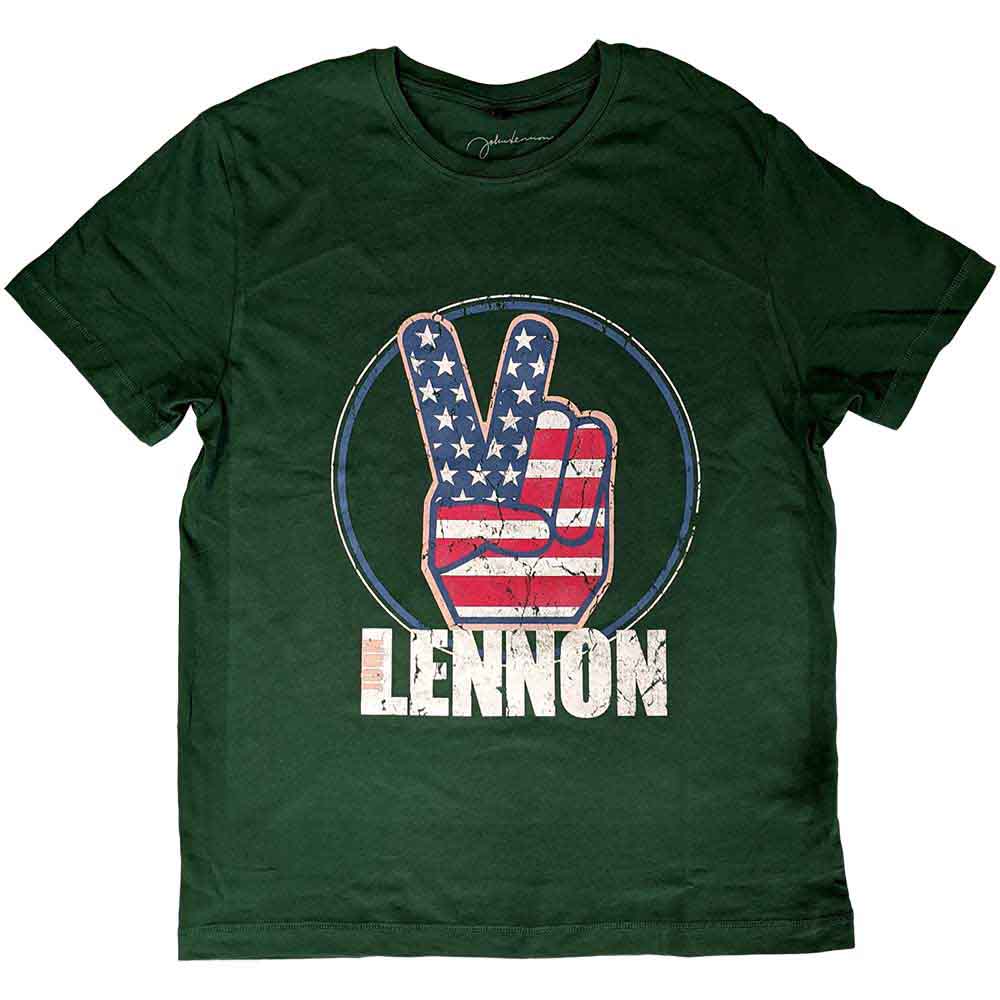 John Lennon | Peace Fingers US Flag |