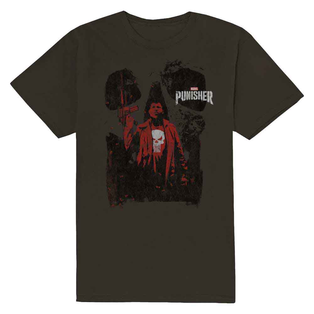 Marvel Comics - Punisher Red Outline | T-Shirt Grey