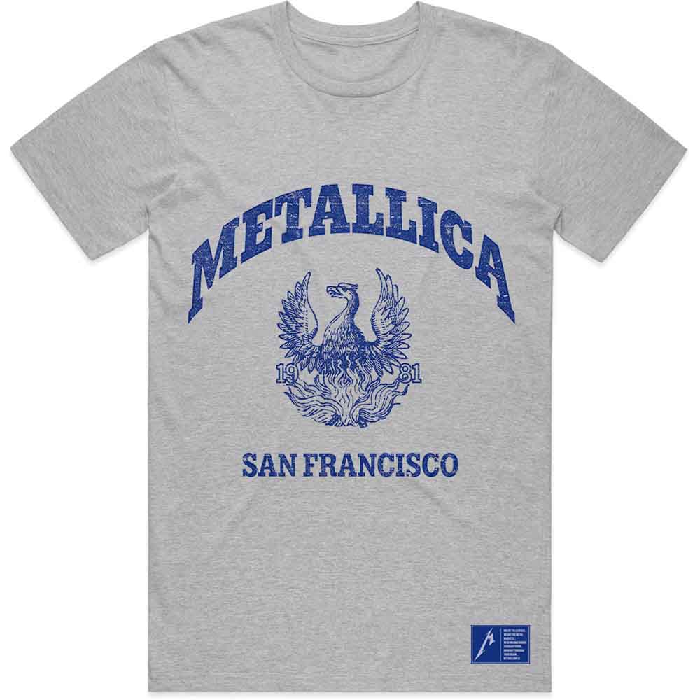 Metallica - College Crest | T-Shirt Grey