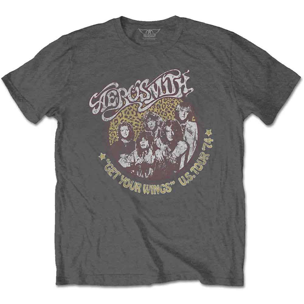Aerosmith - Cheetah Print | T-Shirt Grey
