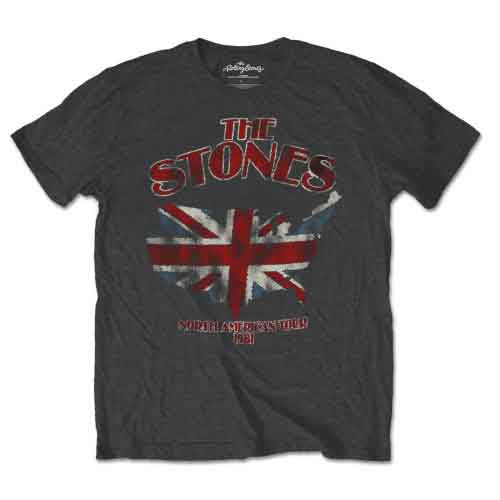 The Rolling Stones - Union Jack US Map | T-Shirt Grey