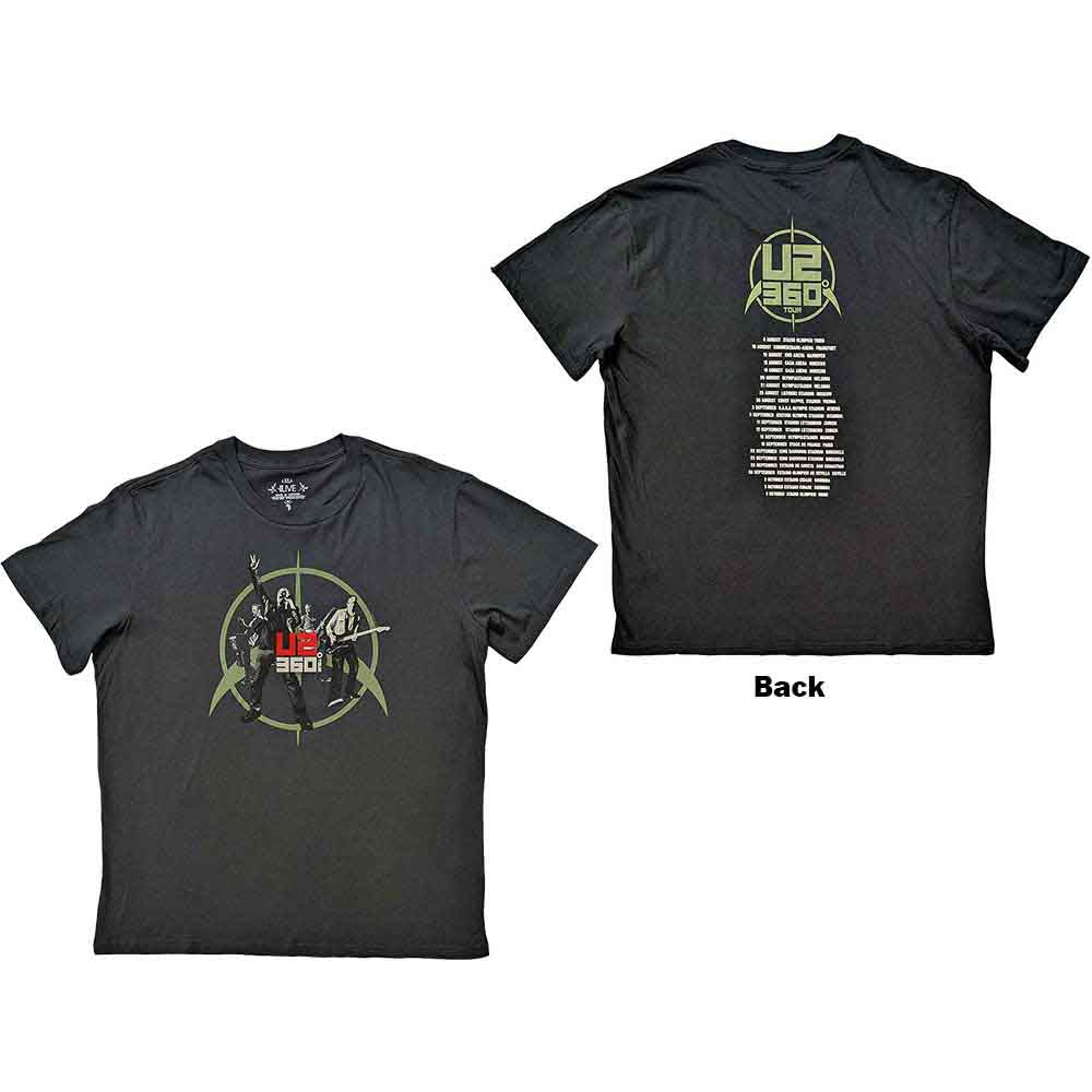 U2 - 360 Degree Tour 2010 Band Photo | T-Shirt Grey