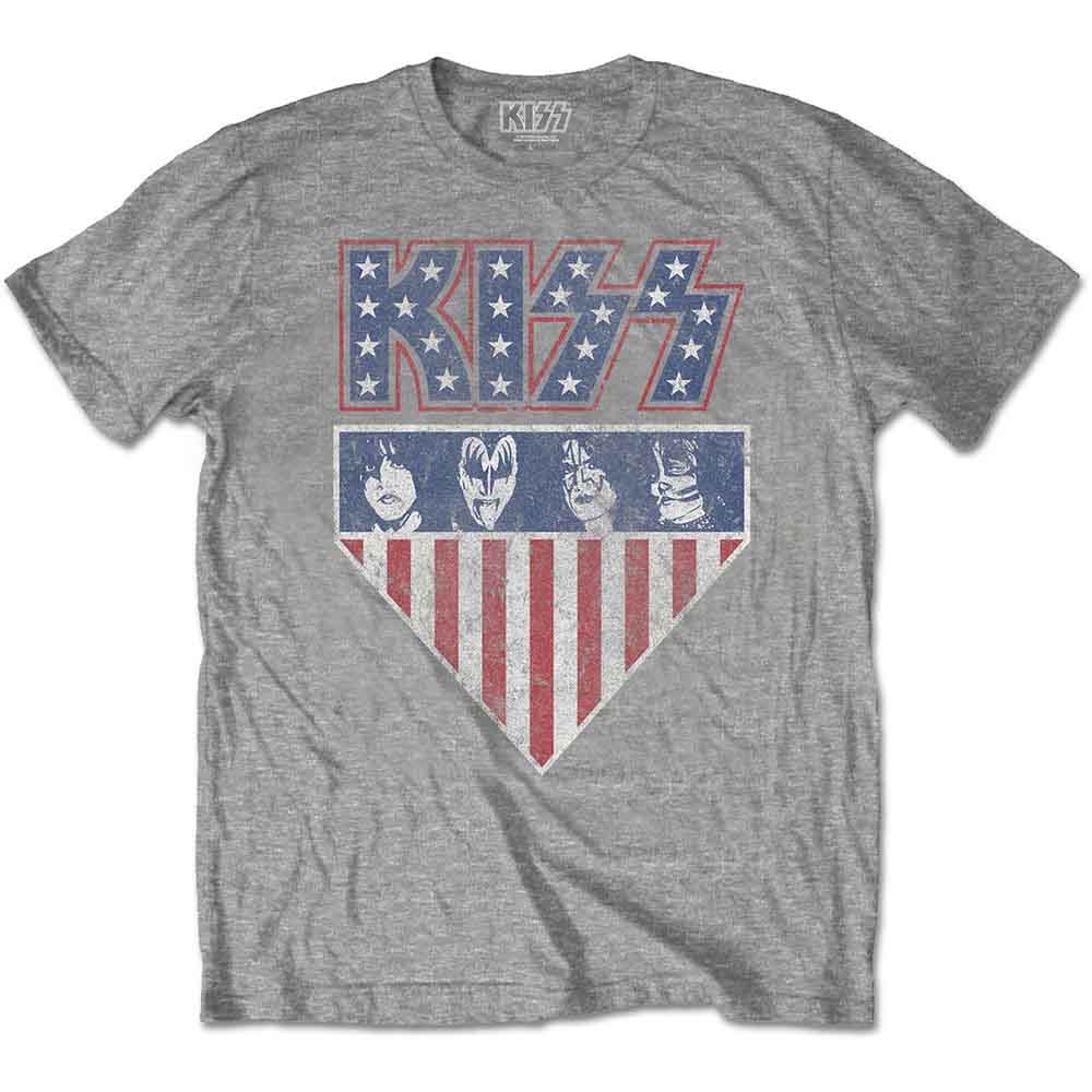 KISS - Stars And Stripes | T-Shirt Grey