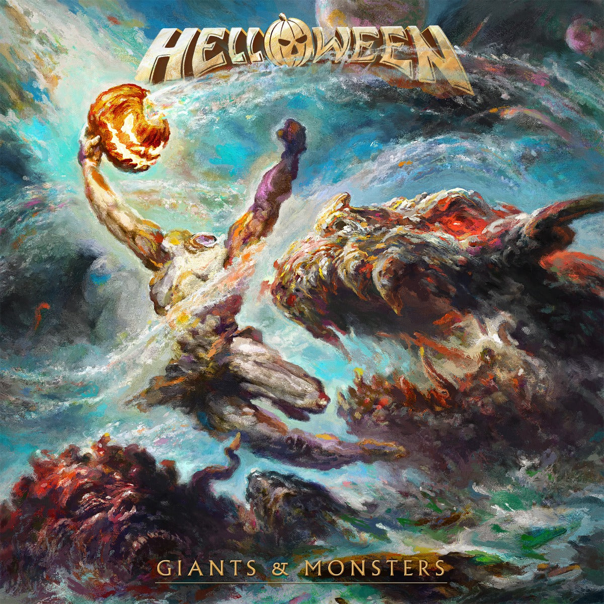 Helloween | Giants & Monsters (Ocean Blue Marbled Vinyl) (Pumpkin Etching & Booklet) [2LP] | Vinyl
