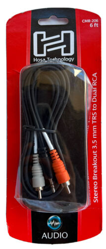 Hosa Technology - Hosa Stereo Breakout 3.5 MM TRS to Dual RCA 6 Ft | Audio Cable