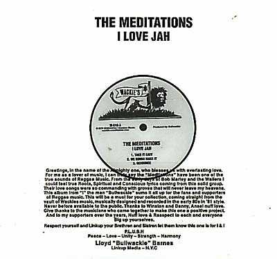 THE MEDITATIONS - I Love Jah | CD