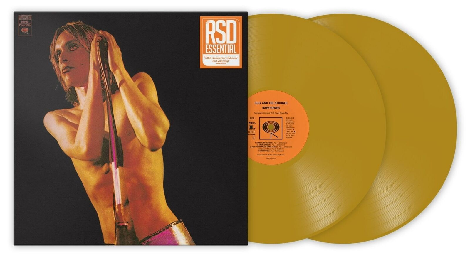 Iggy And The Stooges | Raw Power: 50th Anniversary Edition (RSD Essential, Colored Vinyl, Gold) (2 Lp's) | Vinyl