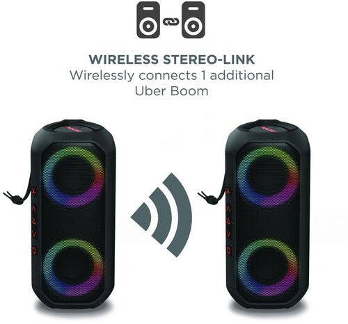 Ion | Ion iSP156 Uber Boom Portable Bluetooth Speaker - IP66 All Weather - 40W (Black) (Large Item, Bluetooth) | Portable Bluetooth Speaker