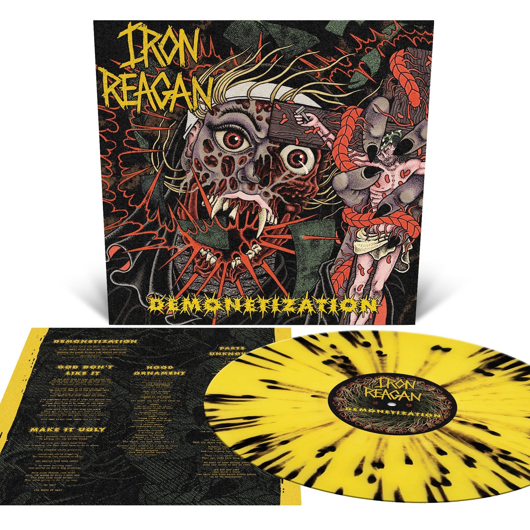 Iron Reagan - Demonetization (Indie Exclusive) [Canary Yellow With Splatter] | Vinyl