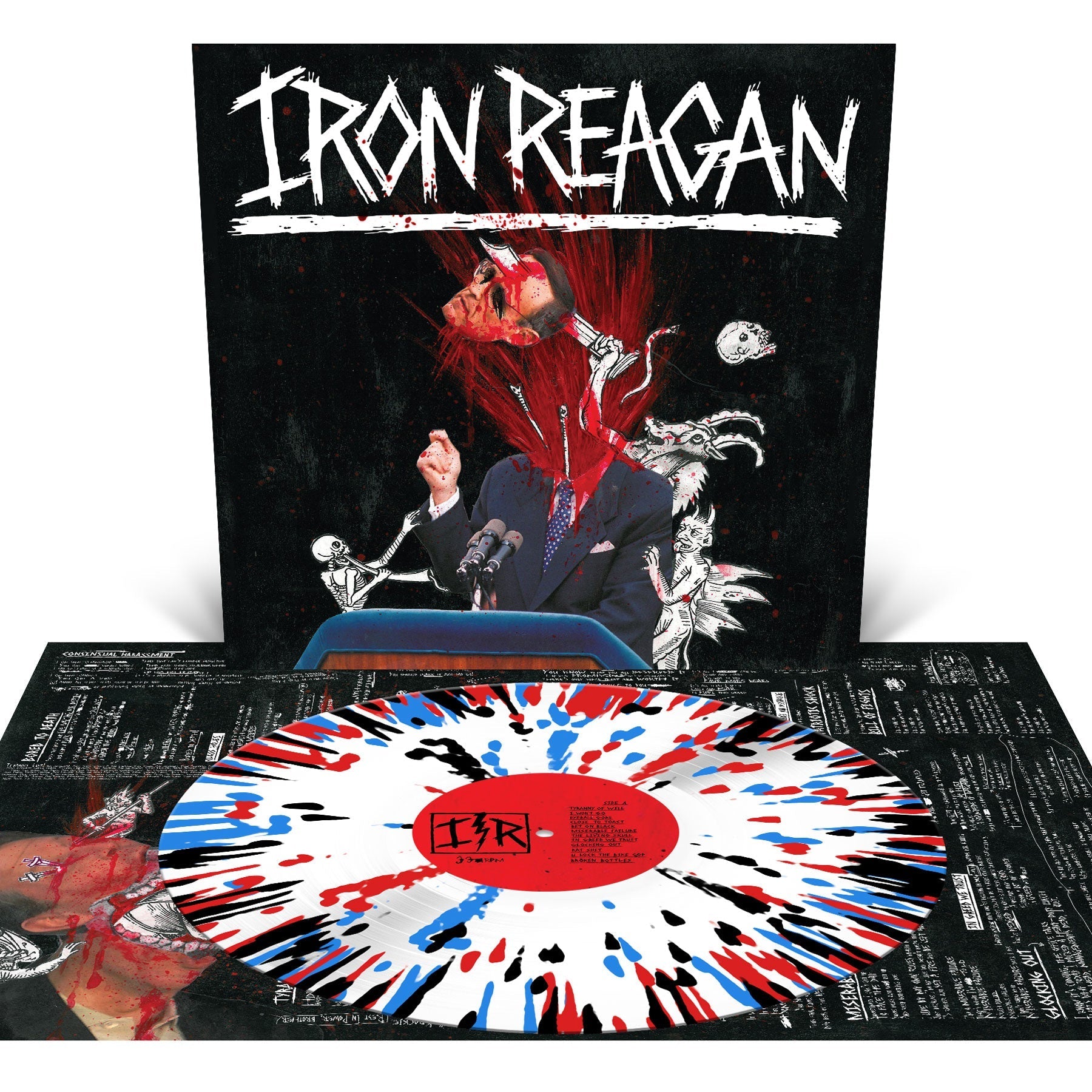 Iron Reagan - The Tyranny Of Will [White With Splatter] | Vinyl