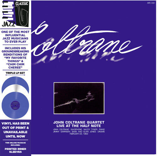 John Coltrane Quartet | Live at the Half Note (Blue & White Colored Vinyl, Deluxe Edition, Limited Edition) (3 Lp's) | Vinyl