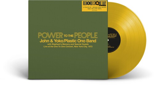John Lennon & Yoko/ Plastic Ono Band - Power To The People: Live at the One To One Concert, New York City 1972 (RSD Exclusive, Extended Play, 180 Gram Vinyl, Colored Vinyl, Yellow) | Vinyl