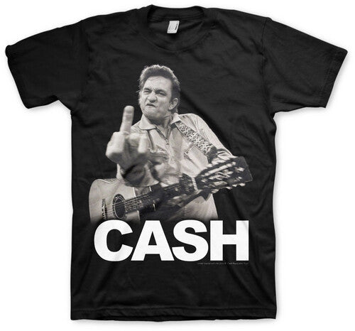 Johnny Cash - Johnny Cash - The Bird - T-Shirt - Large (Black) | Apparel