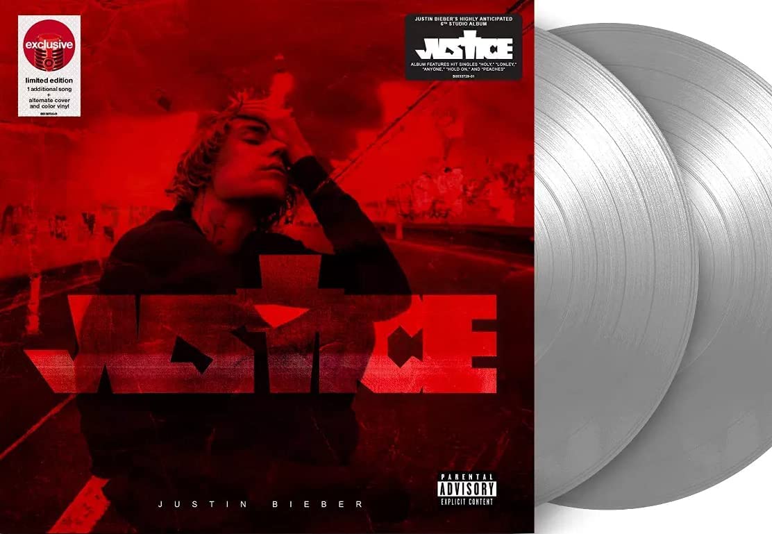 Justin Bieber | Justice [Explicit Content] (Limited Edition, Bonus Track, Alternate Cover, Silver Vinyl) (2 Lp's) | Vinyl