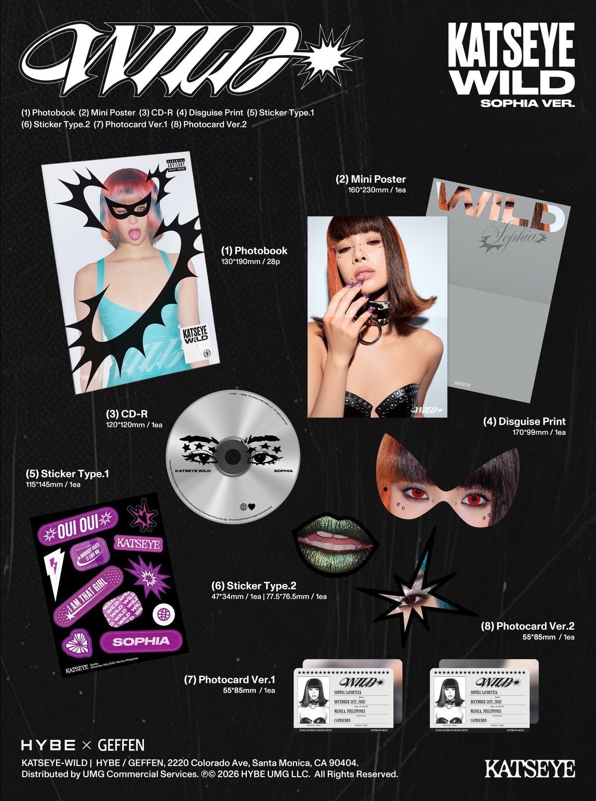 KATSEYE - WILD (Sophia Ver.) [CD] | CD