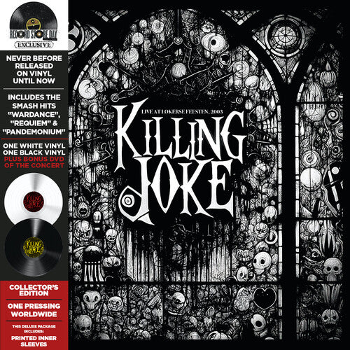 Killing Joke | Live at Lokerse Feesten, 2003 (Indie Exclusive) (Colored Vinyl, Deluxe Edition, White & Black, With DVD) (2 Lp's) | Vinyl