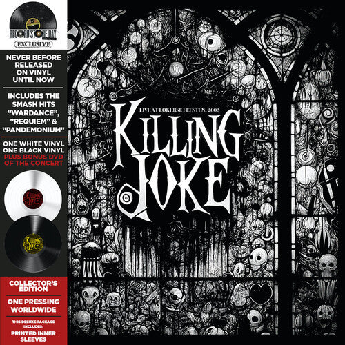 Killing Joke - Live at Lokerse Feesten, 2003 (Indie Exclusive) (Colored Vinyl, Deluxe Edition, White & Black, With DVD) (2 Lp's) | Vinyl