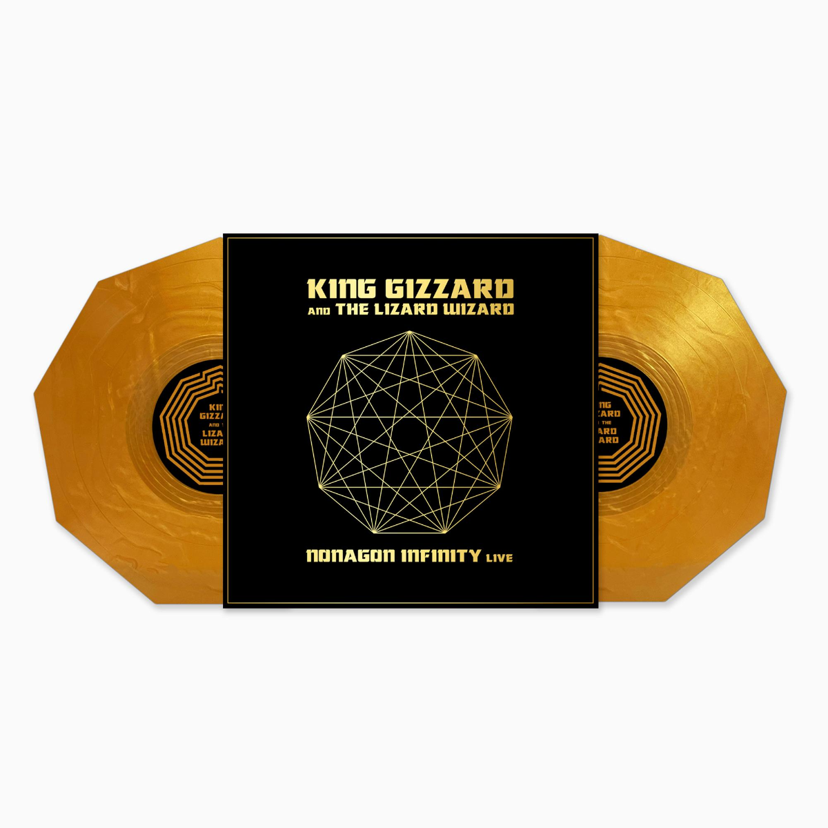 King Gizzard and the Lizard Wizard | Nonagon Infinity Live (Indie Exclusive, Gold Nugget Nonagon-Shaped Colored Vinyl, Limited Edition, Gatefold LP Jacket) (2 Lp) | Vinyl