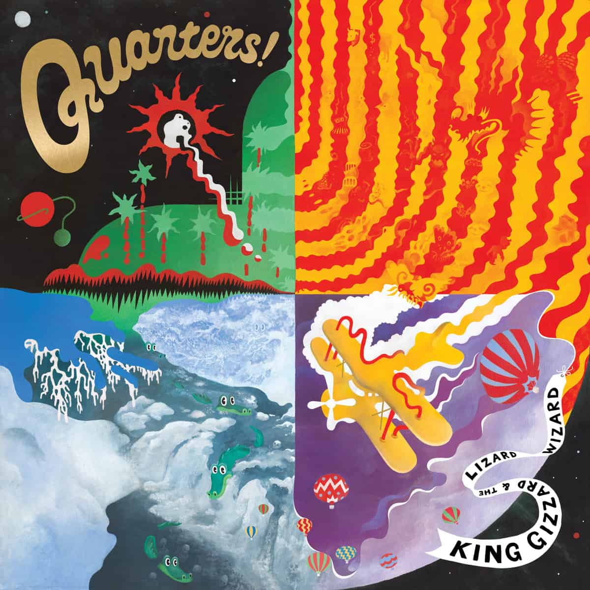 King Gizzard and the Lizard Wizard | Quarters (Limited Edition, Recycled 180 Gram Orange Colored Vinyl, Recyclable, Gold Foil O-Ring / Jacket) | Vinyl