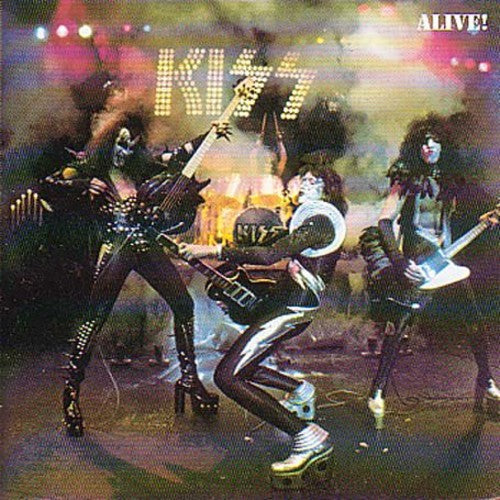 Kiss | Alive!: 50th Anniversary Edition (Limited Edition, White & Gold Cornetto w/Black Splatter Colored Vinyl, Gold Foil Gatefold Jacket, Bonus Poster) (2 Lp's) | Vinyl