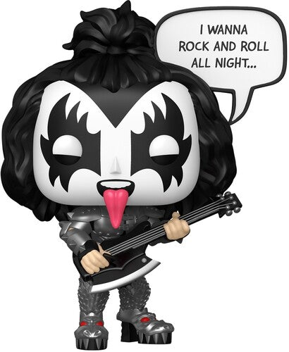 Kiss - Funko POP! Sayings: KISS - The Demon, Rock & Roll All Night (Vinyl Figure, Collectible) | Action Figure