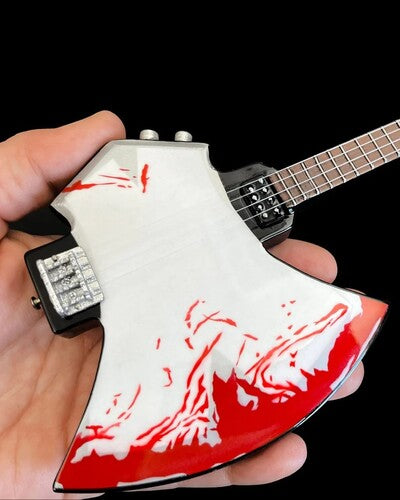 Kiss | Gene Simmons Kiss Signature BLOOD AXE Mini Bass Guitar Replica Collectible (Collectible, Figure) | Action Figure