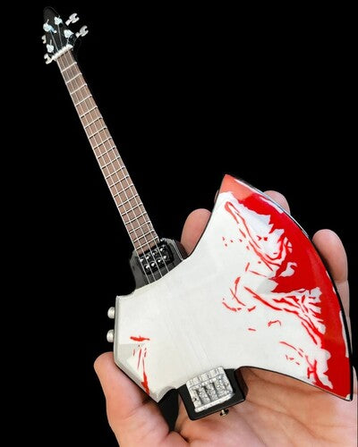 Kiss | Gene Simmons Kiss Signature BLOOD AXE Mini Bass Guitar Replica Collectible (Collectible, Figure) | Action Figure