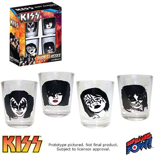 Kiss | KISS CLASSIC 2 OZ. SHOT GLASSES SET OF 4 | Glassware