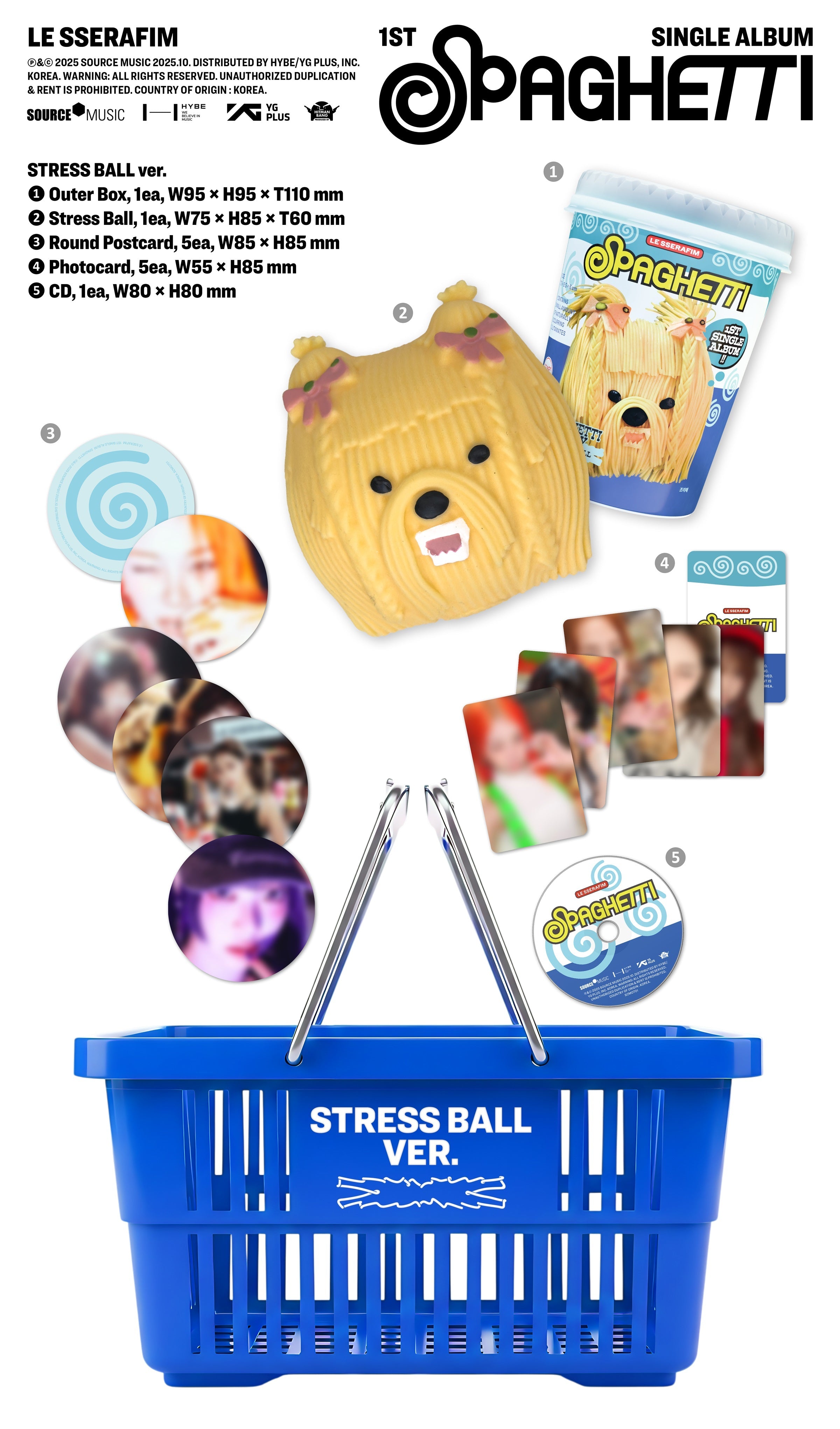 Le Sserafim | 1St Single Album 'Spaghetti' [Stress Ball Ver.] | CD