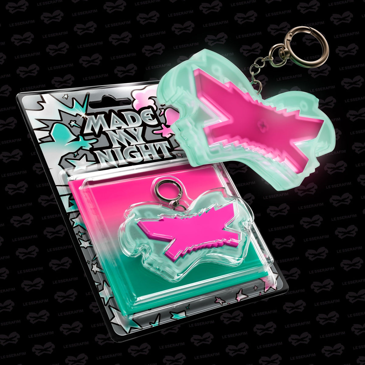 Le Sserafim - 2ND Single Album 'Made My Night' (Glow Clicker Keychain) [Pink Ver.] | CD