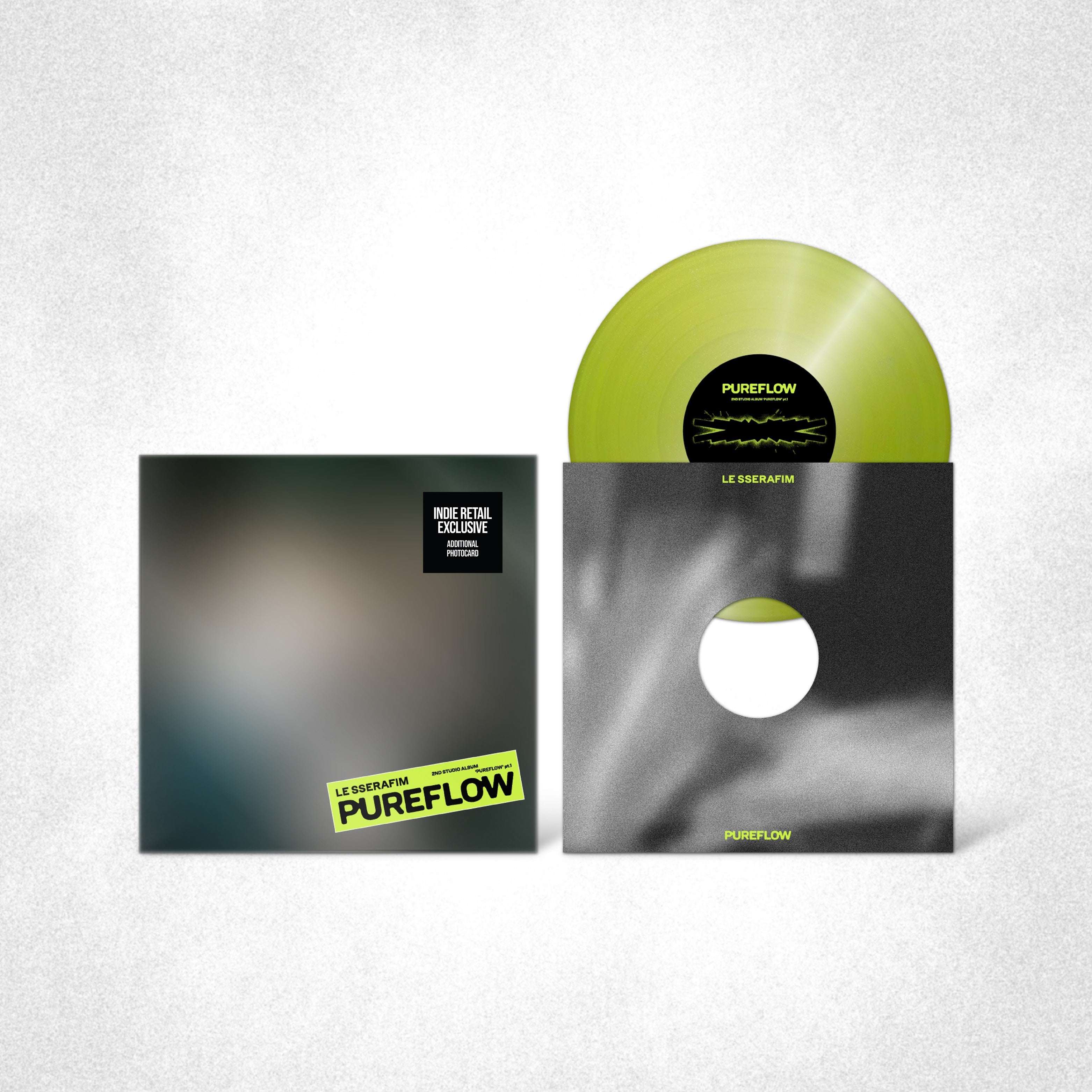 Le Sserafim - 2Nd Studio Album ‘Pureflow’ Pt.1 Vinyl [Electric Yellow Glitter Ver.] [Indie Exclusive] | Vinyl
