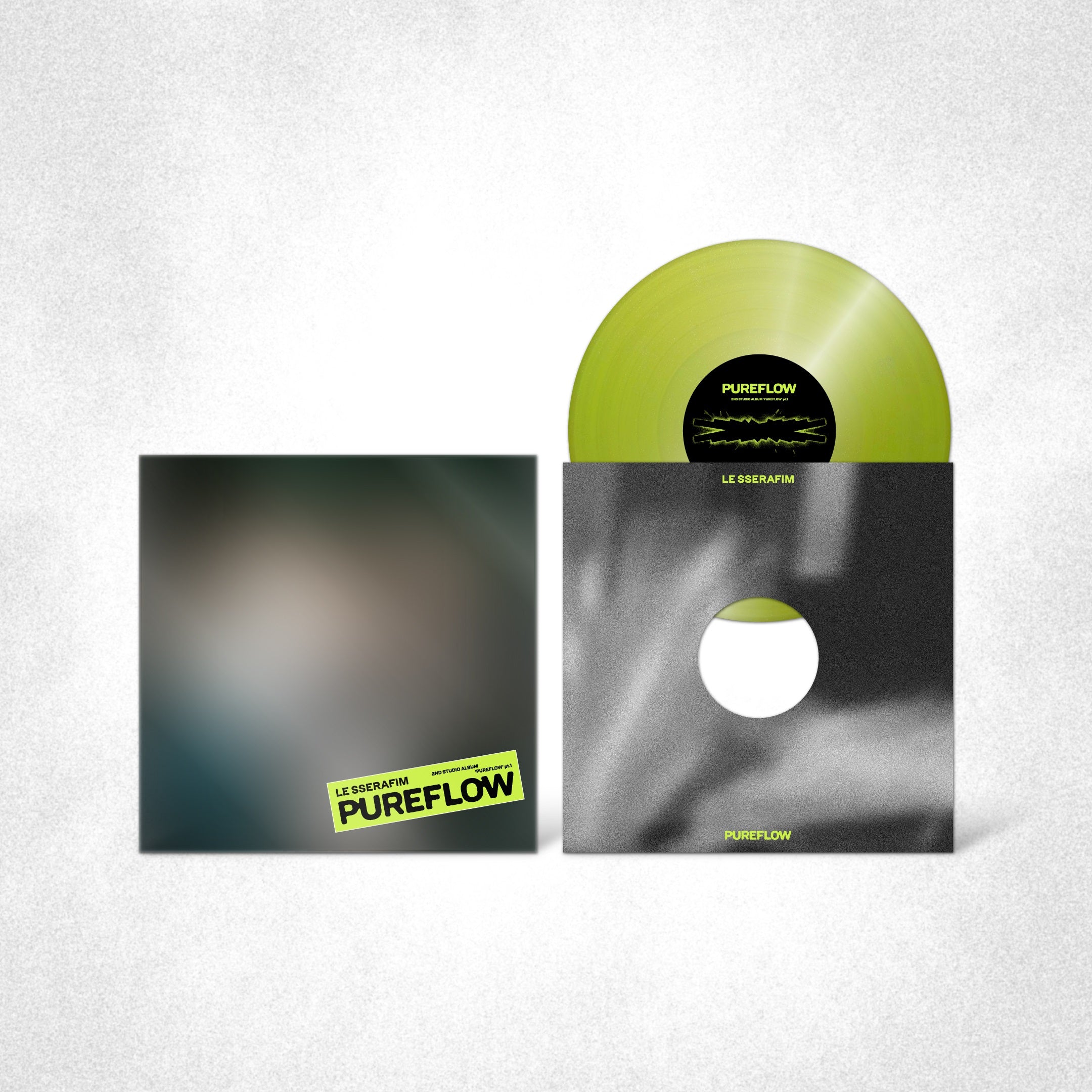 Le Sserafim - 2Nd Studio Album ‘Pureflow’ Pt.1 Vinyl [Electric Yellow Glitter Ver.] | Vinyl