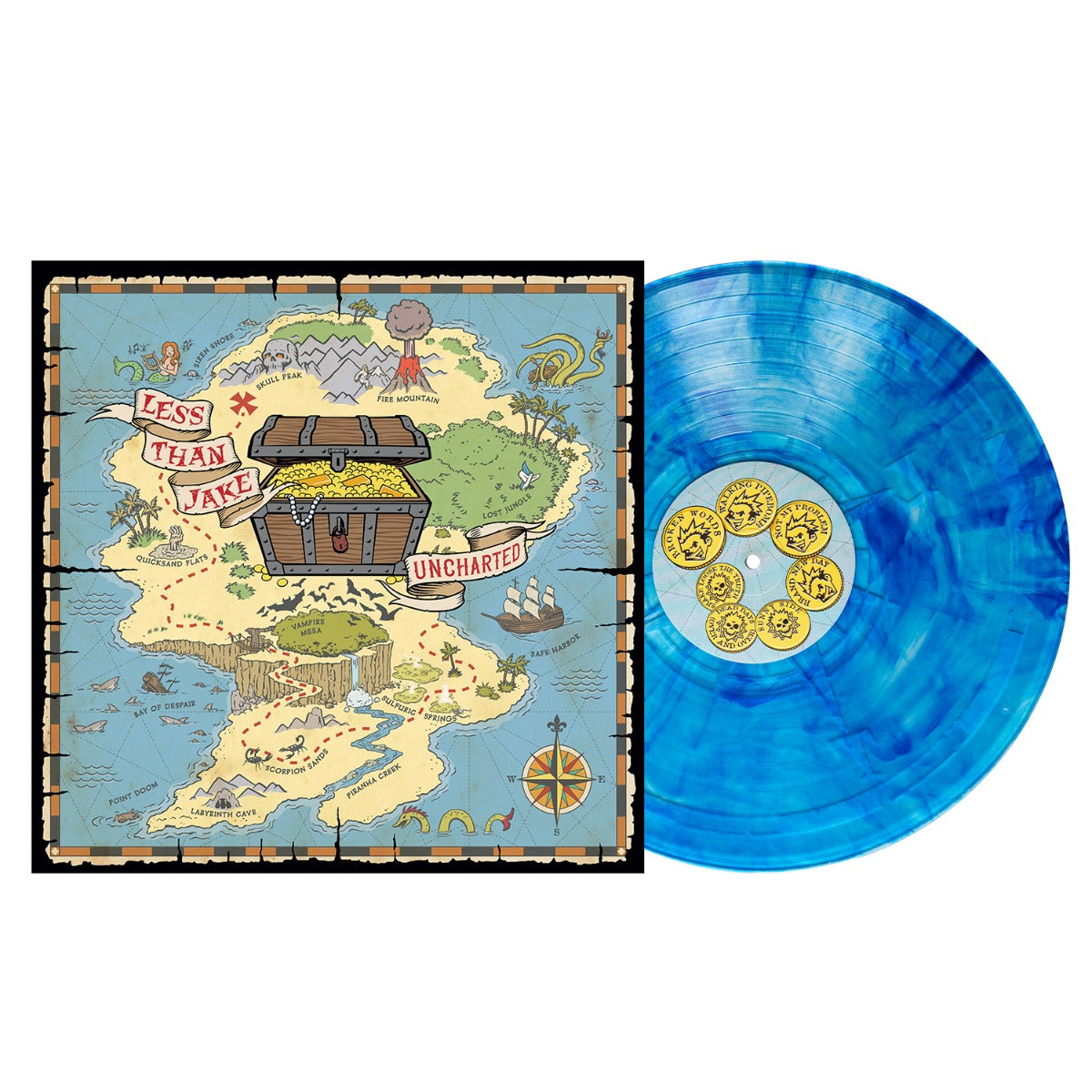 Less than Jake - Uncharted (Sapphire Marble Colored Vinyl) | Vinyl