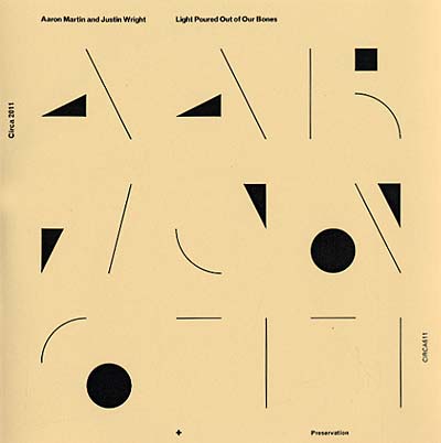 AARON MARTIN & JUSTIN WRIGHT - Light Poured Out Of Our Bones | CD