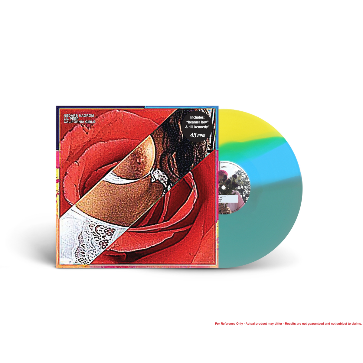 Lil Peep - California Girls (Tri-Color - Transparent Electric Blue + Sky Blue + Opaque Yellow) | Vinyl
