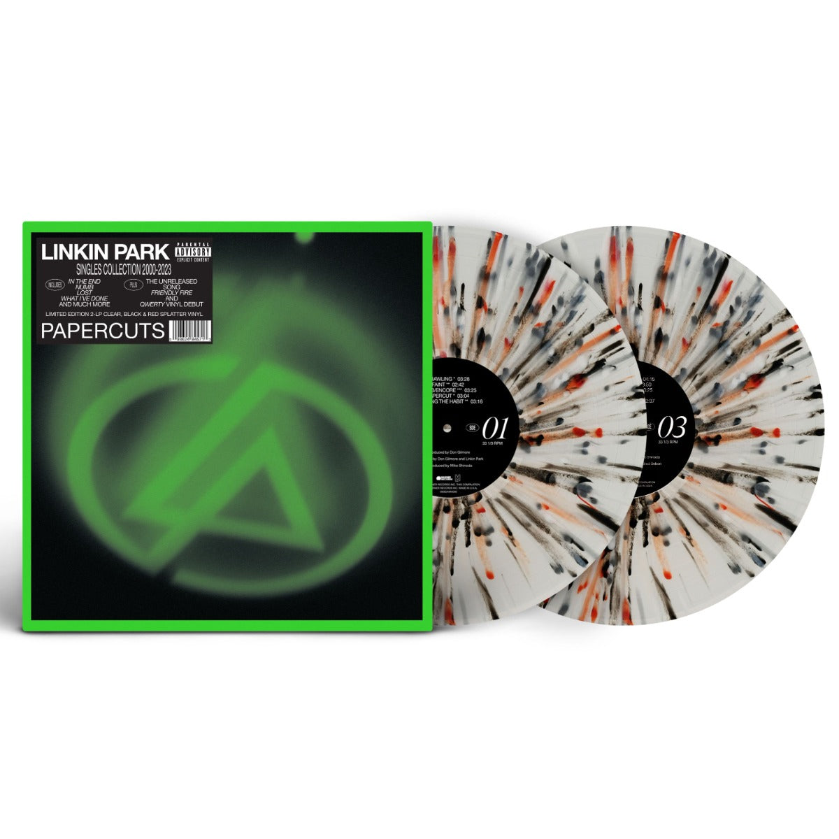 Linkin Park - Papercuts (Indie Exclusive, Black & Red Splatter Colored Vinyl) [Explicit Content] (2 Lp's) | Vinyl