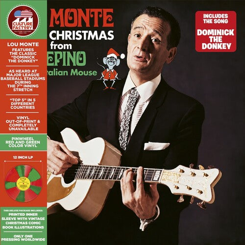 Lou Monte - Merry Christmas From Pepino the Italian Mouse (Pinwheel Red & Green Colored Vinyl, Deluxe Edition, Limited Edition, Remastered, Reissue) | Vinyl