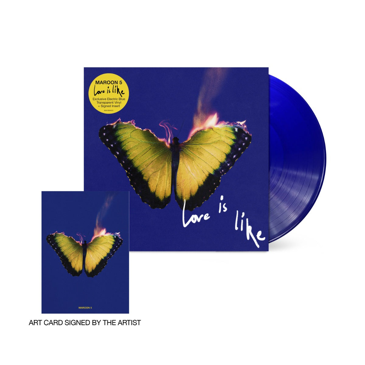Maroon 5 | Love Is Like – Limited Edition Transparent Electric Blue Vinyl [Signed Insert] | Vinyl