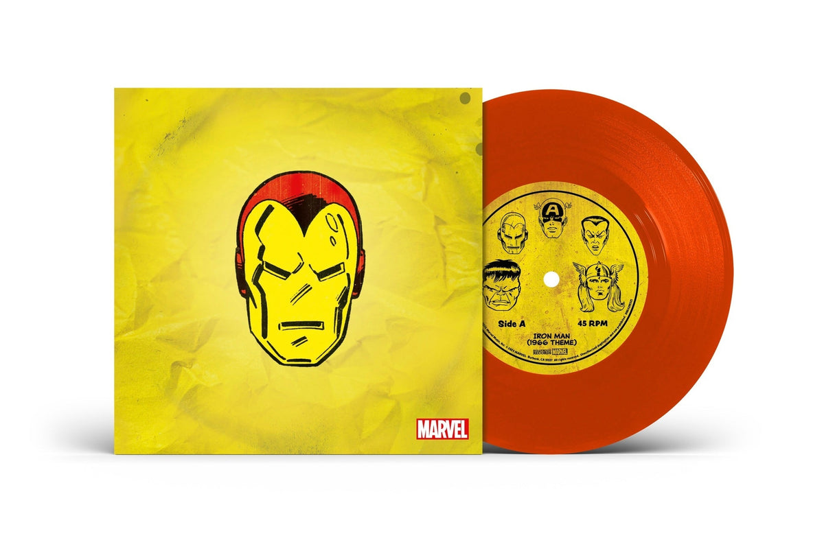 Marvel Chorus - Iron Man (1966 Theme) / Merry Marvel Marching Society [Translucent Red 7" Single] | Vinyl