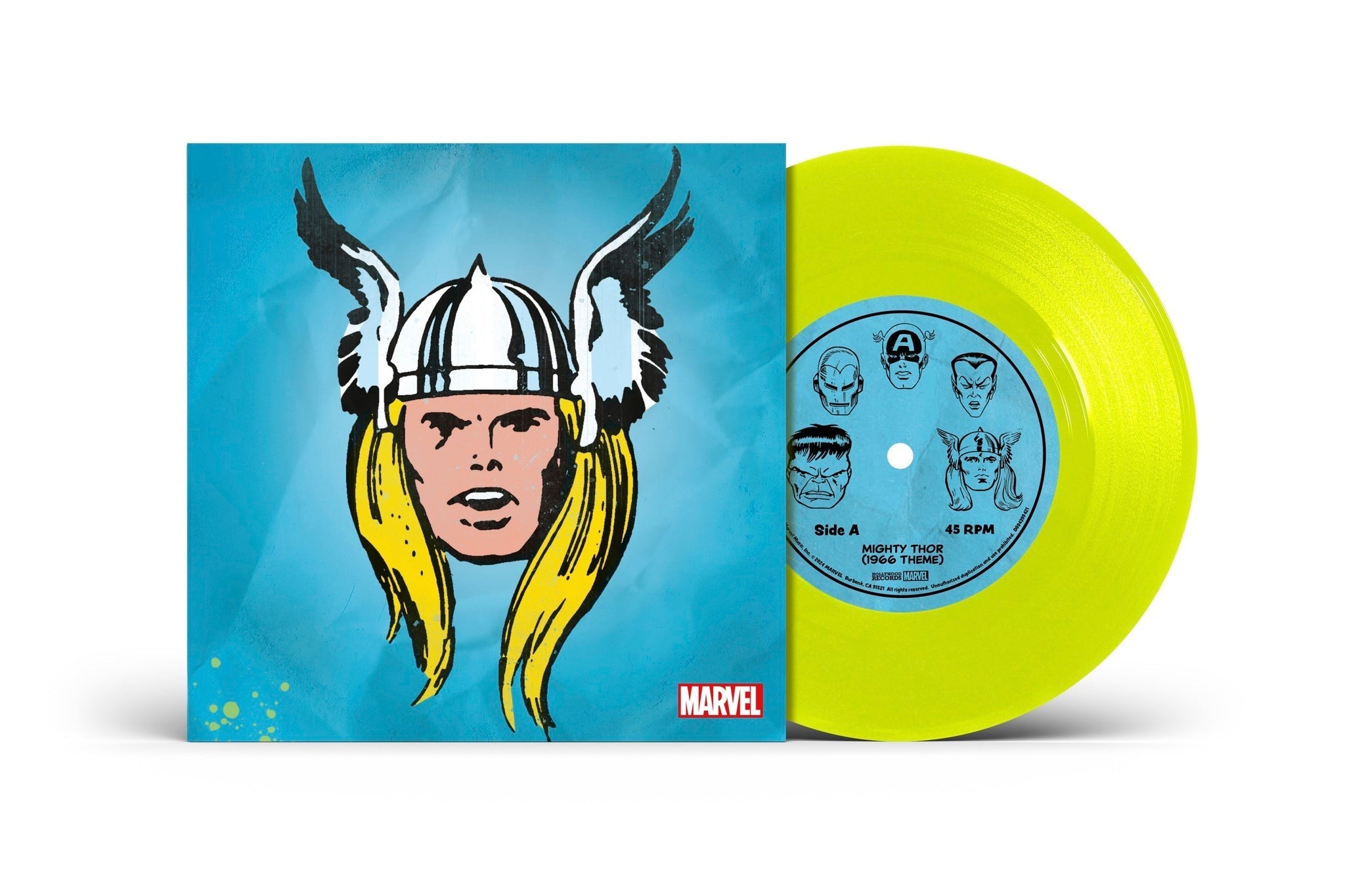 Marvel Chorus - Mighty Thor (1966 Theme) / Merry Marvel Marching Society [Translucent Yellow 7" Single] | Vinyl