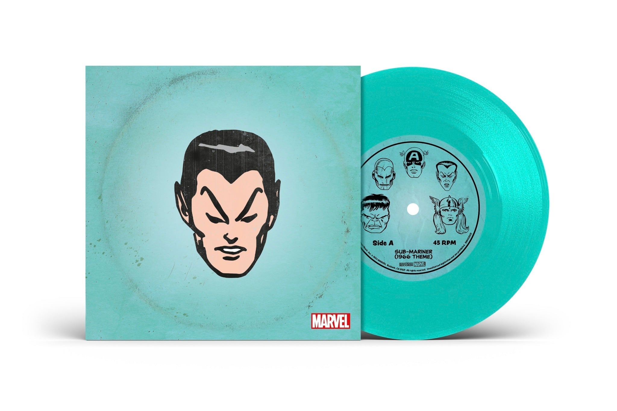 Marvel Chorus - Sub-Mariner (1966 Theme) / Merry Marvel Marching Society [Translucent Sea Foam 7" Single] | Vinyl
